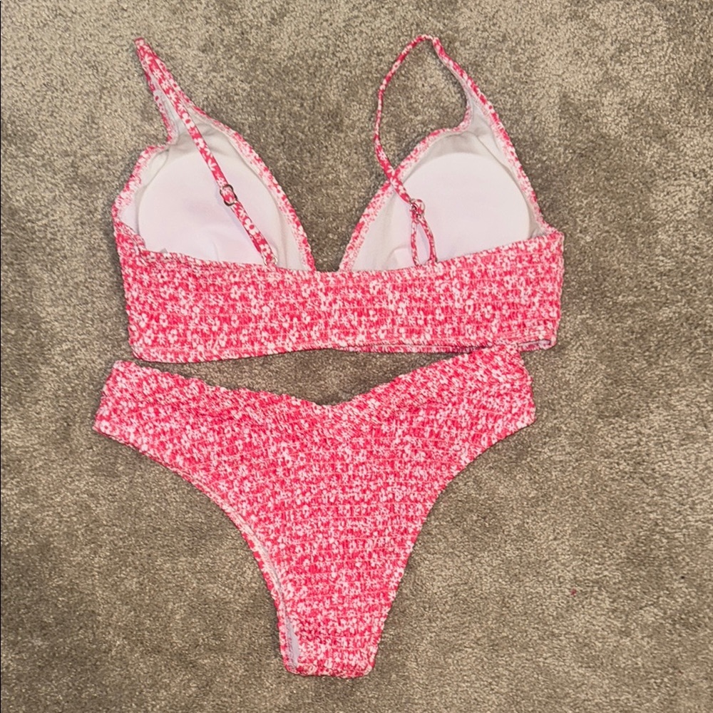 Pink Patterned Bikini Set - Picture 2 of 3